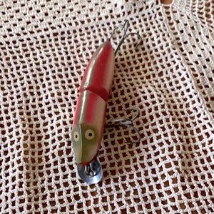 VTG Heddon River Runt Spook Floater gray/red double hook jointed fishing lure